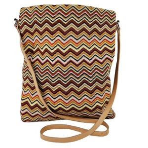 Banana Republic Chevron Stripe Crossbody Tote Bag